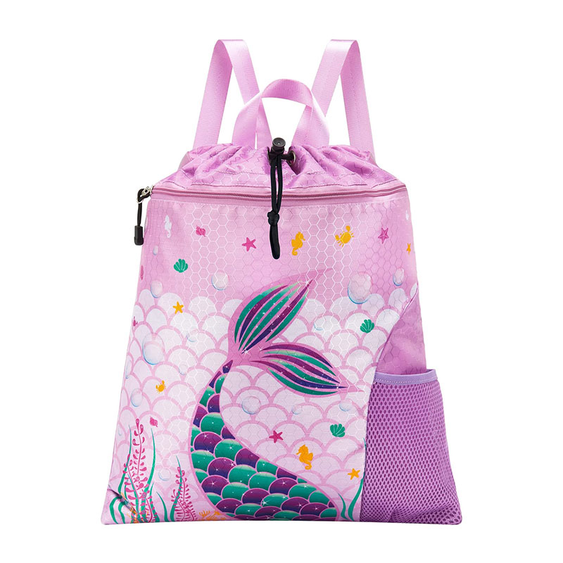 Mermaid Drawstring ቦርሳ