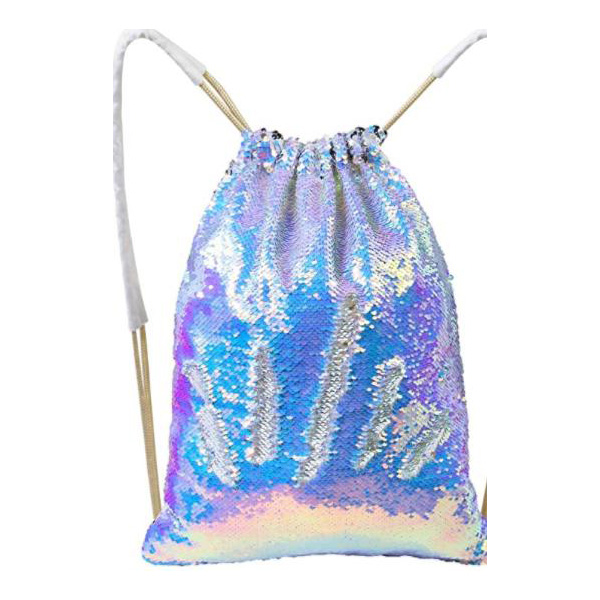 Sequin Drawstring ቦርሳ