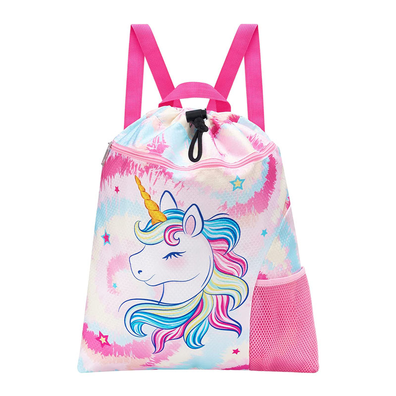 Unicorn የልጆች Drawstring ቦርሳ